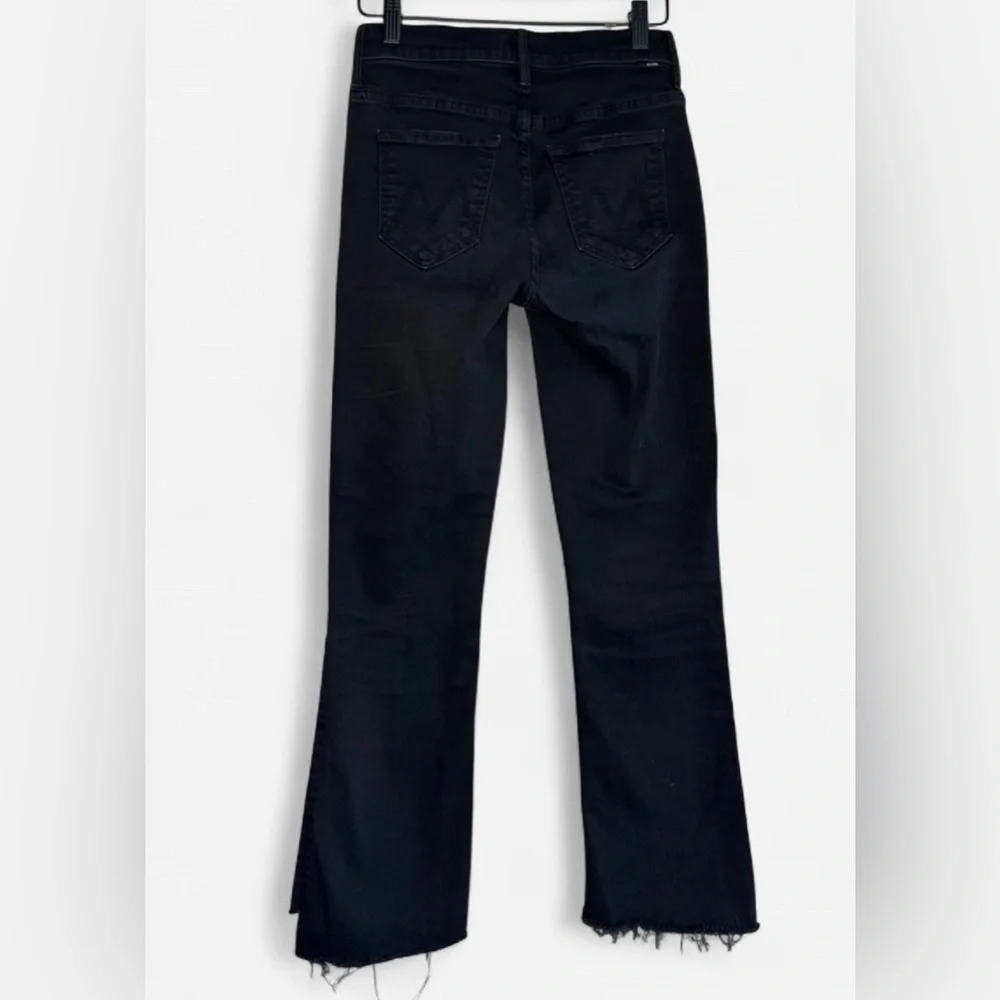 Mother Denim The Insider Crop Step Fray in wash Not Guilty Black Size 25 EUC - Picture 3 of 16